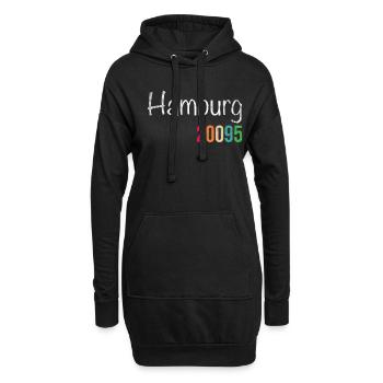 Hambourg - Sweat-shirt à capuche long Femme - noir - Devant