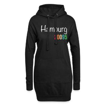 Hambourg - Sweat-shirt à capuche long Femme - noir - Devant