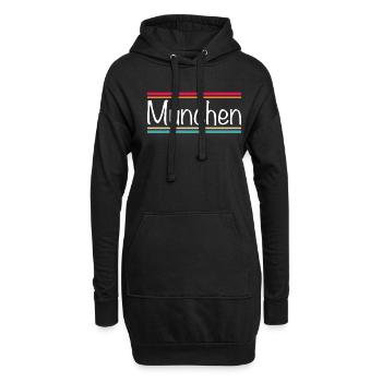 München - Hoodie-Kleid - Schwarz - Vorne