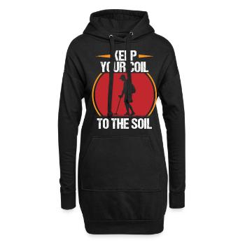 Metalldetektor, Metalldetektorist - Hoodie-Kleid - Schwarz - Vorne