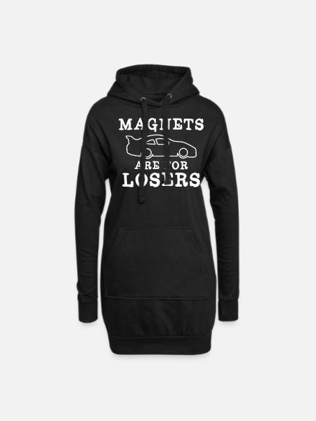 Slot -Auto, Slotcar -Rennen - Hoodie-Kleid - Schwarz