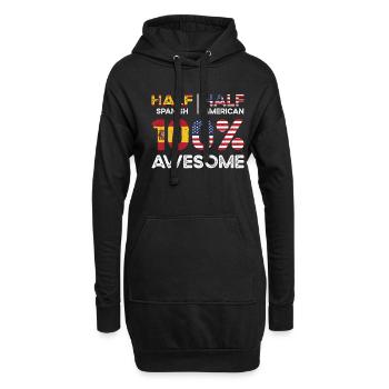 Né espagnol Espagne États-Unis - Sweat-shirt à capuche long Femme - noir - Devant