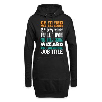 Medizinischer Kodierer, Programmierer - Hoodie-Kleid - Schwarz - Vorne
