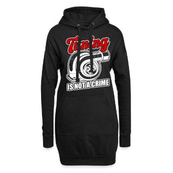 Tuner de voiture, Mécanicien automobile, Voiture de course, Tuning - Sweat-shirt à capuche long Femme - noir - Devant