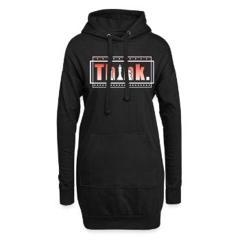 Tournoi de joueurs d’échecs pour esprits intelligents - Sweat-shirt à capuche long Femme - noir - Devant