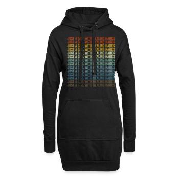 Just A Girl With Healing Hands Massage Therapeutin - Hoodie-Kleid - Schwarz - Vorne