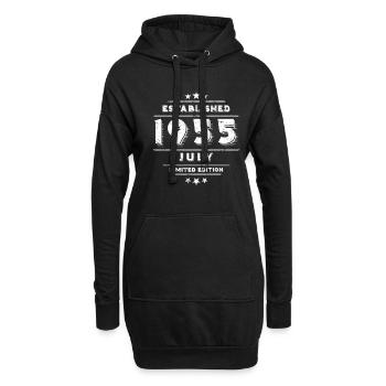 Geburtstag im Juli 1955 - July - Hoodie-Kleid - Schwarz - Vorne