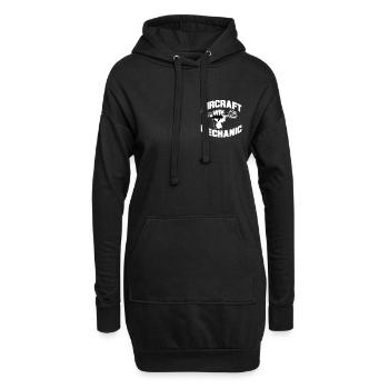 Mécanicien d’aéronefs - Sweat-shirt à capuche long Femme - noir - Devant