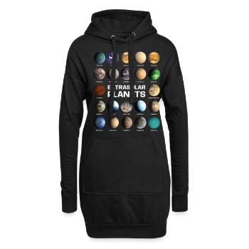 Drôles de planètes extrasolaires pour les amateurs d’astronomie - Sweat-shirt à capuche long Femme - noir - Devant
