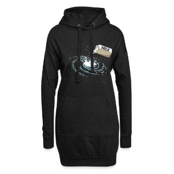 Voie lactée mignon drôle d’astronomie spatiale pour astronome - Sweat-shirt à capuche long Femme - noir - Devant