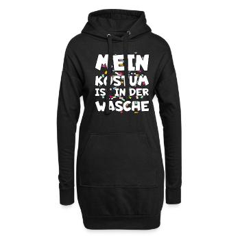 Karneval Fasnet Fasching Ersatz Kostüm Ideen - Hoodie-Kleid - Schwarz - Vorne