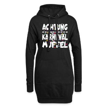 Karneval Muffel Fasnet Fasching Kostüm Ideen - Hoodie-Kleid - Schwarz - Vorne