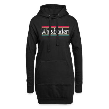 Wiesbaden - Hoodie-Kleid - Schwarz - Vorne