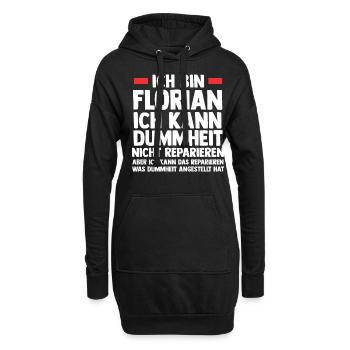 Florian - Hoodie-Kleid - Schwarz - Vorne