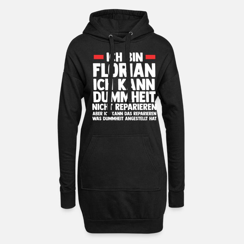 Florian - Hoodie-Kleid - Schwarz