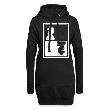 Tournoi de joueurs d’échecs pour les esprits intelligents - Sweat-shirt à capuche long Femme - noir - Devant
