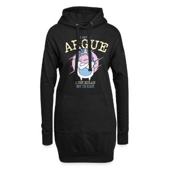 Je ne discute pas, j’explique simplement pourquoi - Sweat-shirt à capuche long Femme - noir - Devant