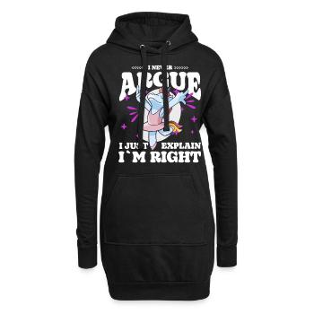 Je ne discute pas, j’explique simplement pourquoi - Sweat-shirt à capuche long Femme - noir - Devant