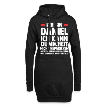 Daniel - Hoodie-Kleid - Schwarz - Vorne