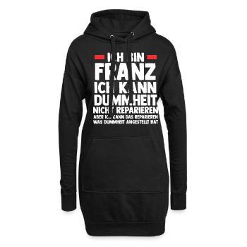 Franz - Hoodie-Kleid - Schwarz - Vorne