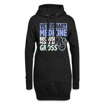 Veterinary Medicine Because People Are Gross 8 - Hoodie-Kleid - Schwarz - Vorne