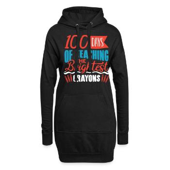 100 Tage Schule, 100 Tage Klüger, Schule - Hoodie-Kleid - Schwarz - Vorne