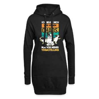 Lustiges Yoga Training Spruch Motiv - Hoodie-Kleid - Schwarz - Vorne