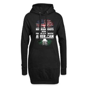 Né Nigérian Nigéria États-Unis - Sweat-shirt à capuche long Femme - noir - Devant