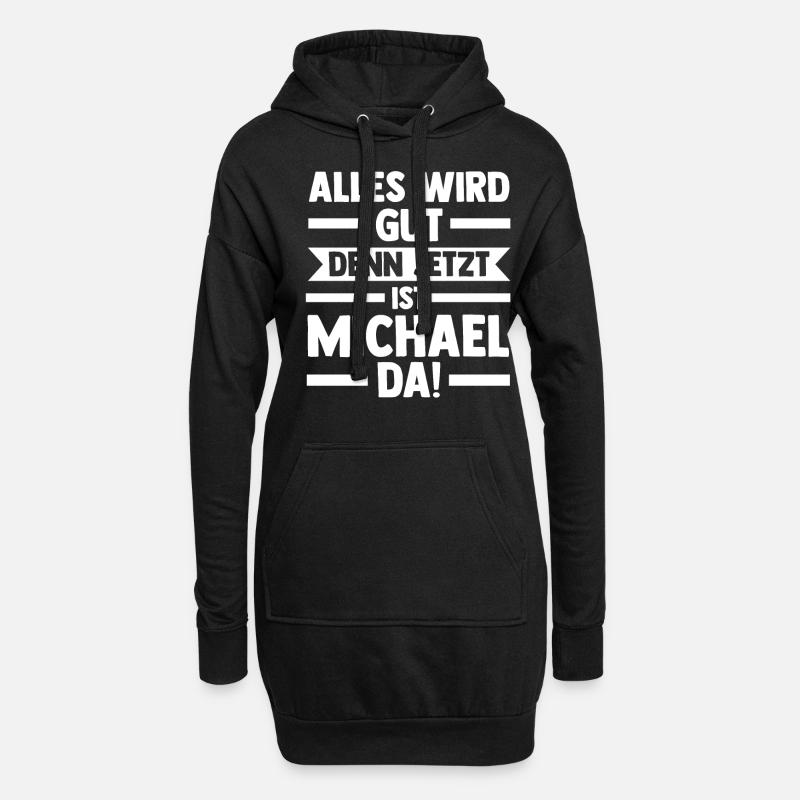 Michael - Hoodie-Kleid - Schwarz