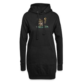 Brahma Hühner I Chicken Geflügel Motiv für - Hoodie-Kleid - Schwarz - Vorne
