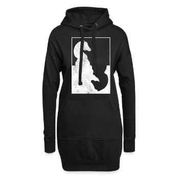 Tournoi de joueurs d’échecs pour esprits intelligents - Sweat-shirt à capuche long Femme - noir - Devant