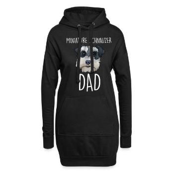 Zwergschnauzer - Hoodie-Kleid - Schwarz - Vorne