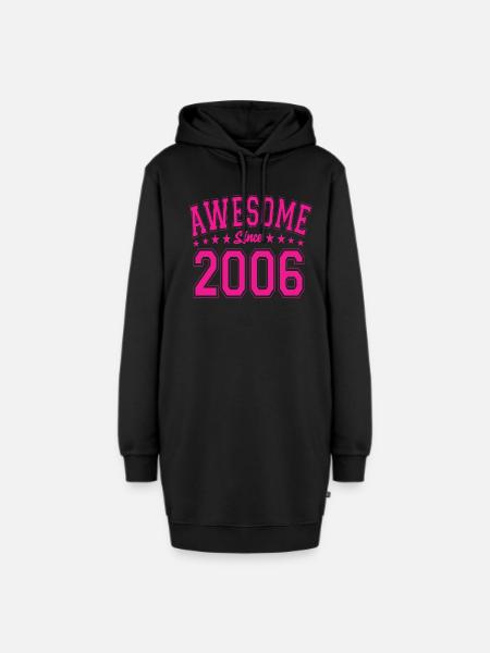 Awesome Since 2006 Geburtstag 2006 Vintage 2006 - Hoodie-Kleid - Schwarz