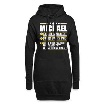 Michael - Hoodie-Kleid - Schwarz - Vorne