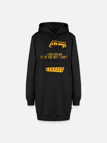 Knitting Knitter Knitting I Can - Hoodie-Kleid - Schwarz