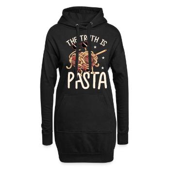Fliegendes Spaghettimonster betupfen - Hoodie-Kleid - Schwarz - Vorne