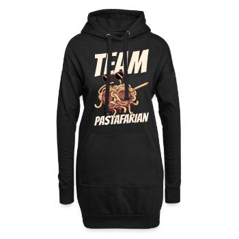 Fliegendes Spaghettimonster betupfen - Hoodie-Kleid - Schwarz - Vorne