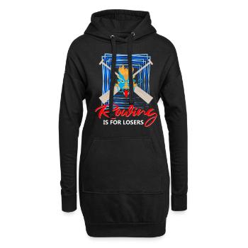 Course de bateaux chinois pour les entraîneurs de bateaux-dragons - Sweat-shirt à capuche long Femme - noir - Devant