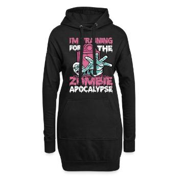 I'm Training For The Zombie Apocalypse 13 - Hoodie-Kleid - Schwarz - Vorne