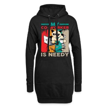 Mon collègue est dans le besoin 6 - Sweat-shirt à capuche long Femme - noir - Devant