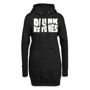 Keto-Diät, Kohlenhydratfreie Ernährung, Keto - Hoodie-Kleid - Schwarz - Vorne