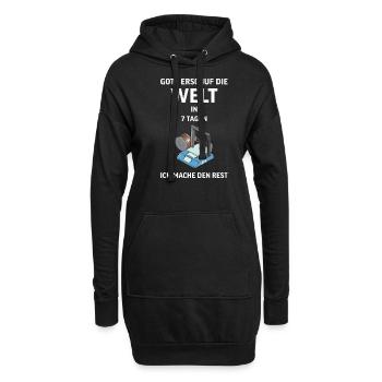3D Druck Printing CAD PLA Filament 3d drucken - Hoodie-Kleid - Schwarz - Vorne