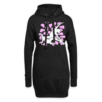 Yoga Dog Méditation Chiens Yoga Exercice - Sweat-shirt à capuche long Femme - noir - Devant