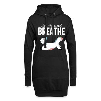 Meditation, Zen Yoga und Pilates - Hoodie-Kleid - Schwarz - Vorne