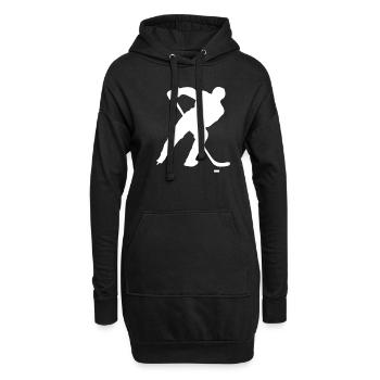 Hockey sur glace - Sweat-shirt à capuche long Femme - noir - Devant