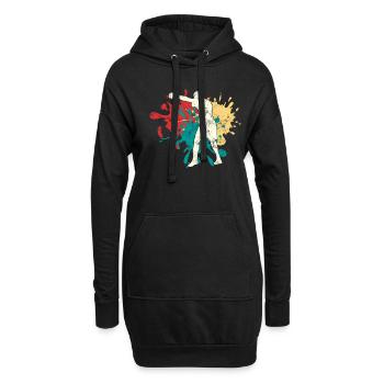 Boxe - Sweat-shirt à capuche long Femme - noir - Devant
