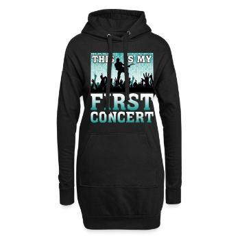 C’est mon premier concert 47 - Sweat-shirt à capuche long Femme - noir - Devant