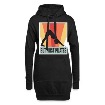 Meditation, Zen Yoga und Pilates - Hoodie-Kleid - Schwarz - Vorne
