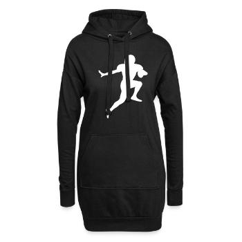 American Football - Hoodie-Kleid - Schwarz - Vorne