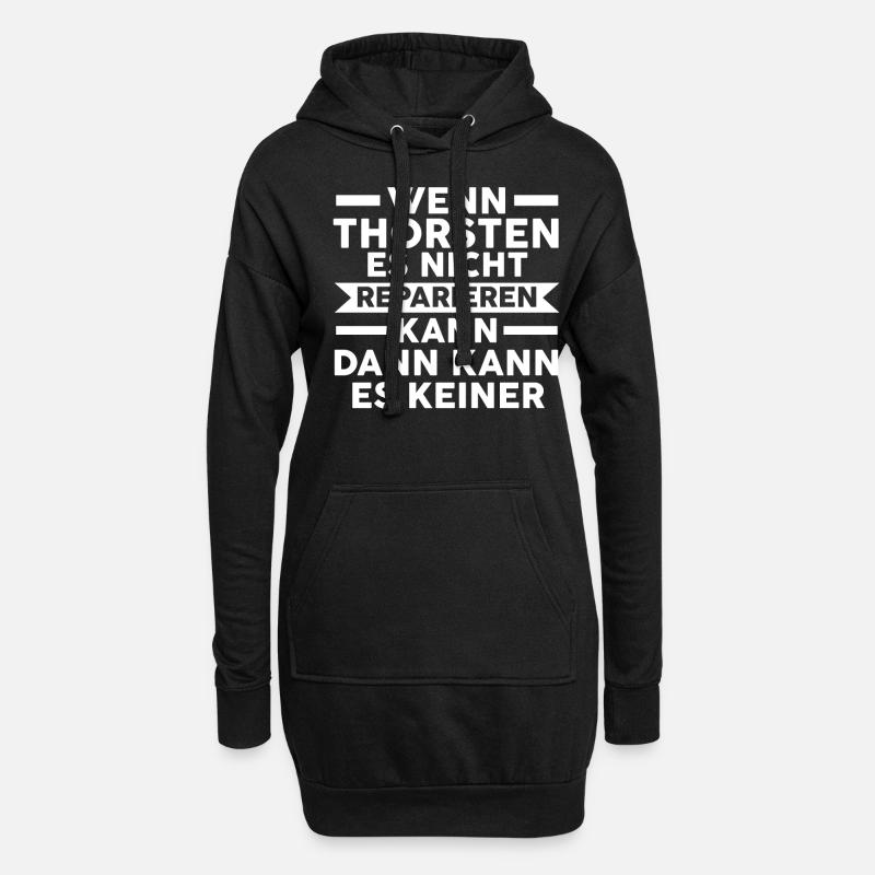 Thorsten - Hoodie-Kleid - Schwarz